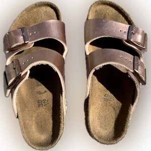 Kids Birkenstocks - Pink Metallic Size 12